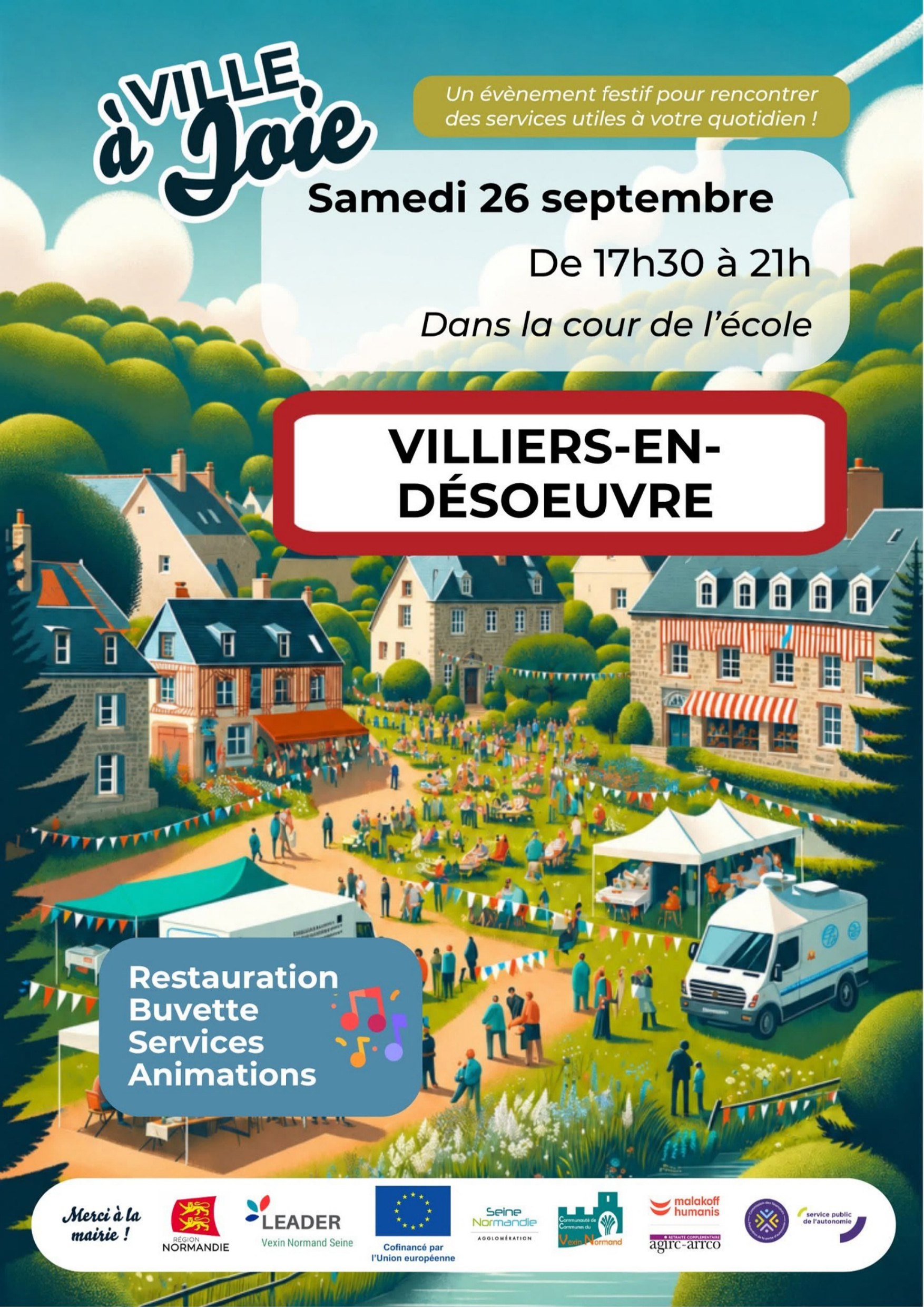 Affiche Festival Ville à Joie - Villiers-en-Désœuvre