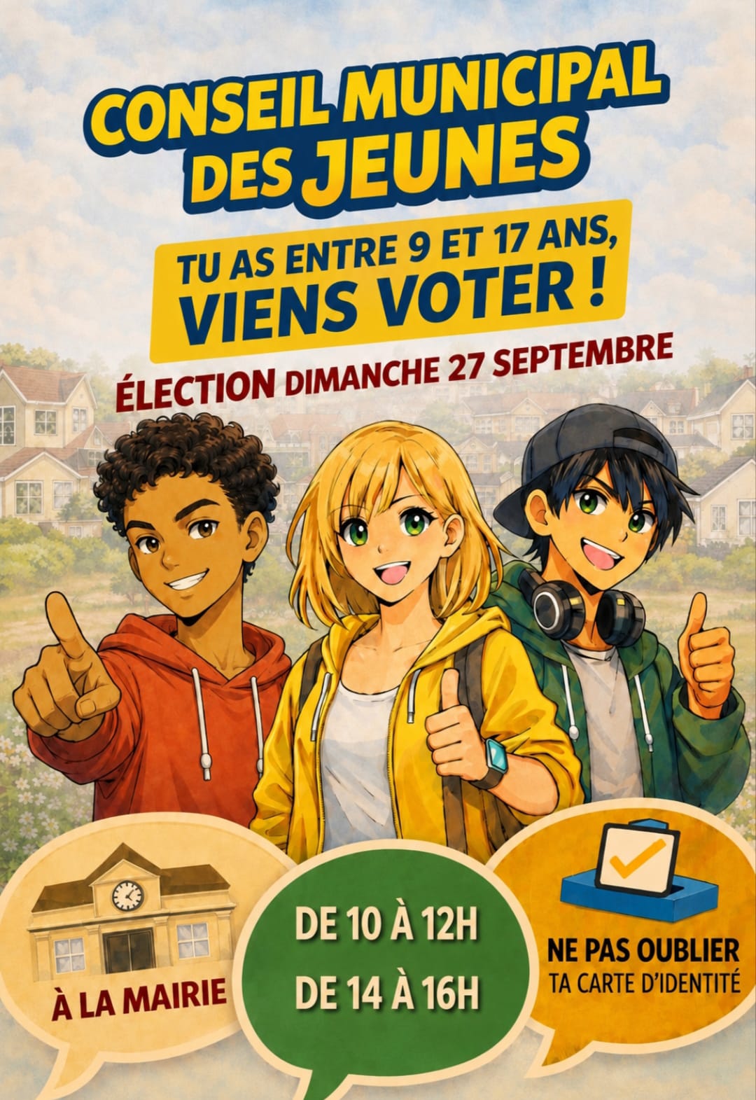 Affiche Élections CMJ 2026 - Villiers-en-Désœuvre